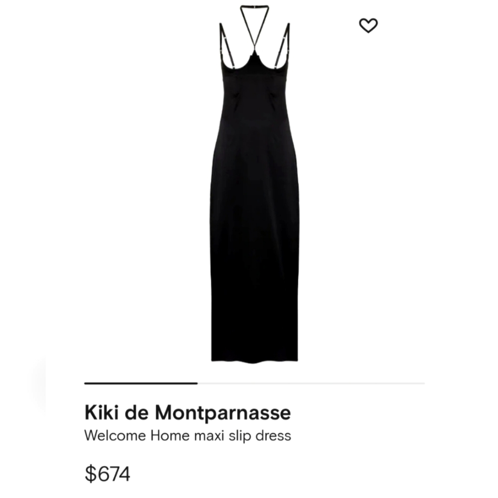 Kiki Monteparnasse black maxi slip dress